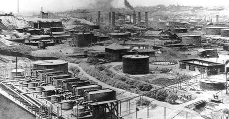Standard Oil y sus filiales representan aproximadamente el 90% de las refinerías de petróleo de América del Norte.